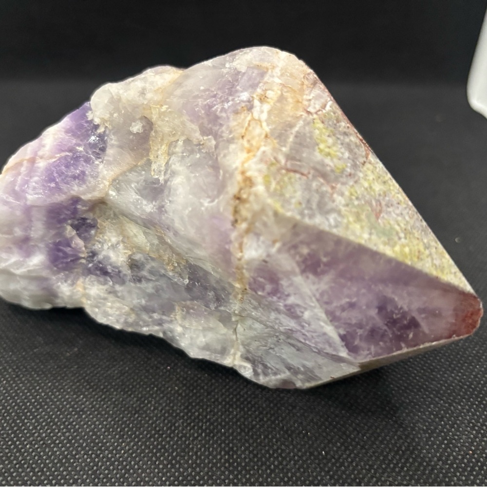 Large Chevron amethyst natural raw crystal point